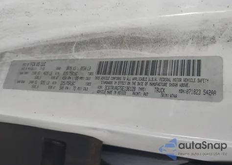 2016 Ram Promaster 1500 Low Roof z USA, uszkodzony, nr VIN 3C6TRVAG7GE136128